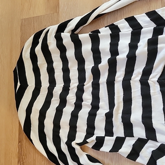 Allen B Allen Schwartz stripe flyaway open cardigan - Picture 6 of 11